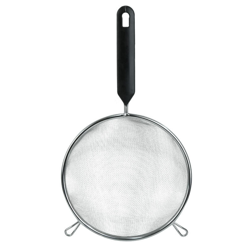 18cm Long Handled Metal Sieve Fine Mesh Sieve Kitchen Colander Draining Washing Sifti
