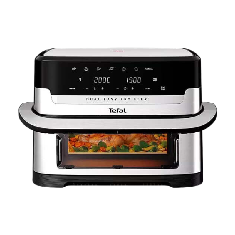 Tefal EY922D Easy Fry Airfryer - 6,2 liter inhoud - 1700 W vermogen - XXL gezinsformaat - 9 kookprogramma's - digitaal display