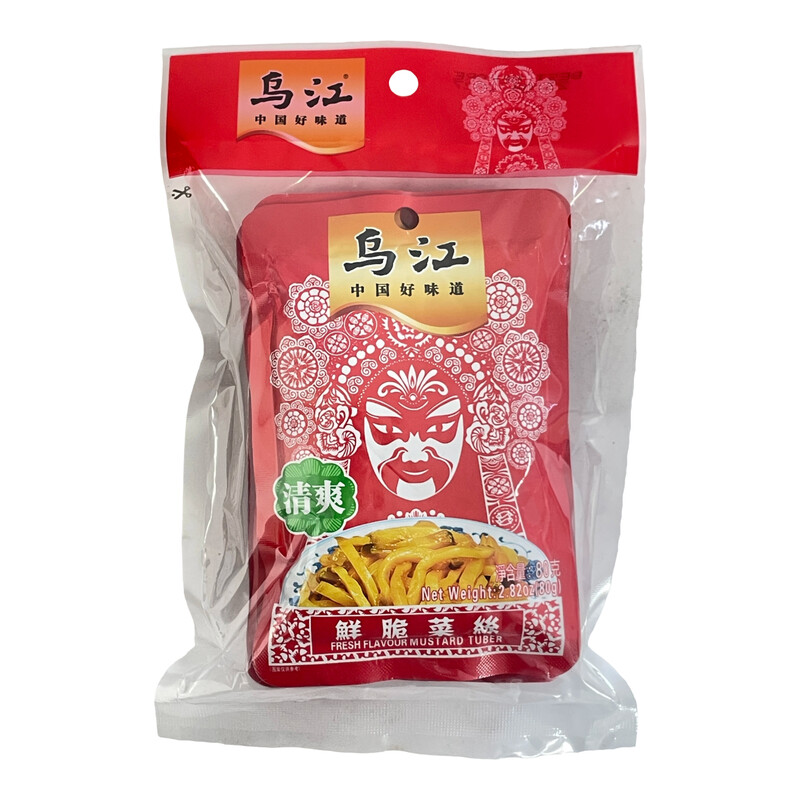 WuJiang Crispy Pickled Mustard Tubules (Refreshing) 80g*4