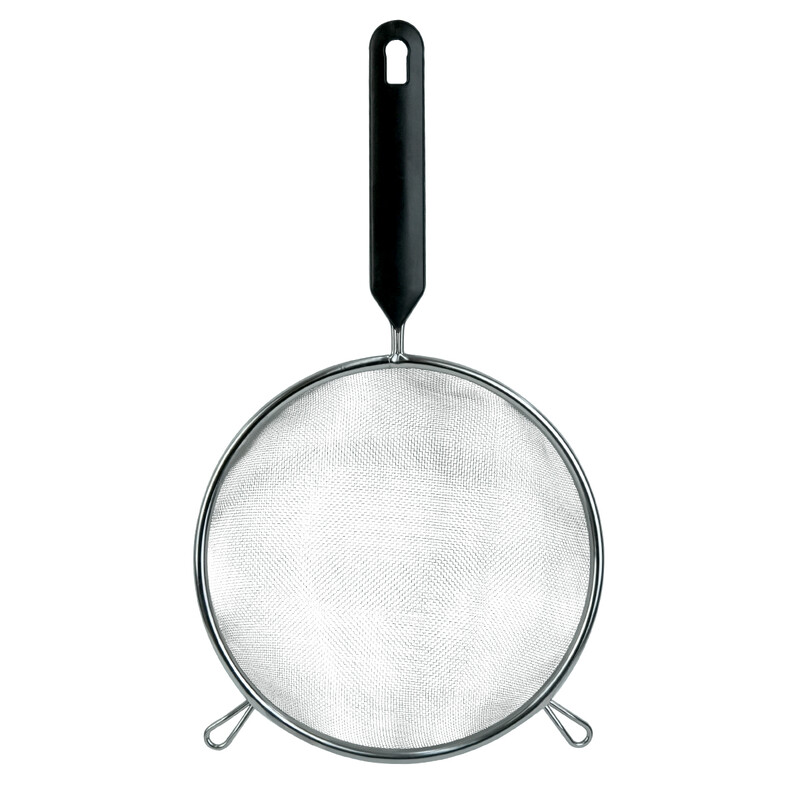 16cm Long Handled Metal Sieve Fine Mesh Sieve Kitchen Colander Draining Washing Sifti