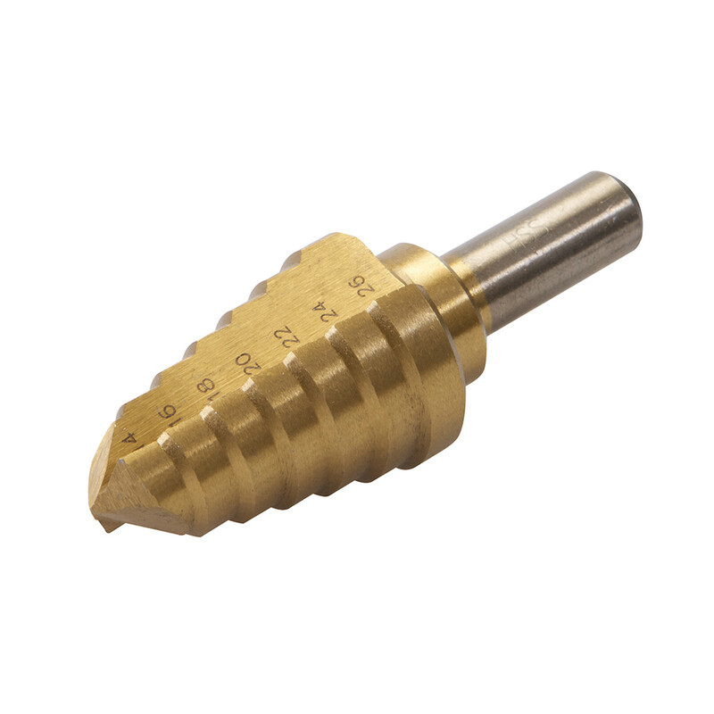 Titanium-Coated HSS Step Drill 4 - 26mm