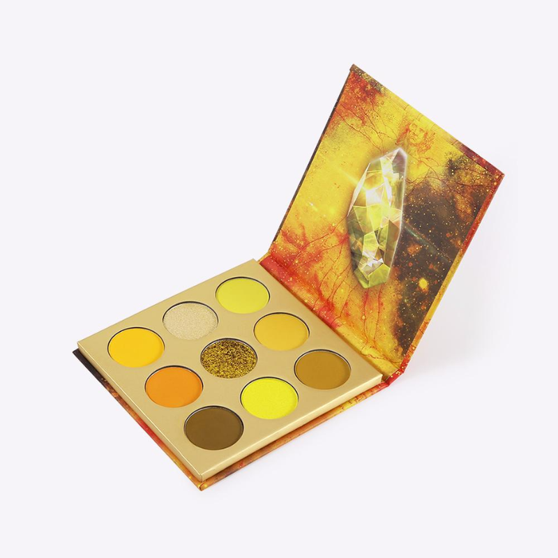 9-Color Gem Eyeshadow Palette - Yellow