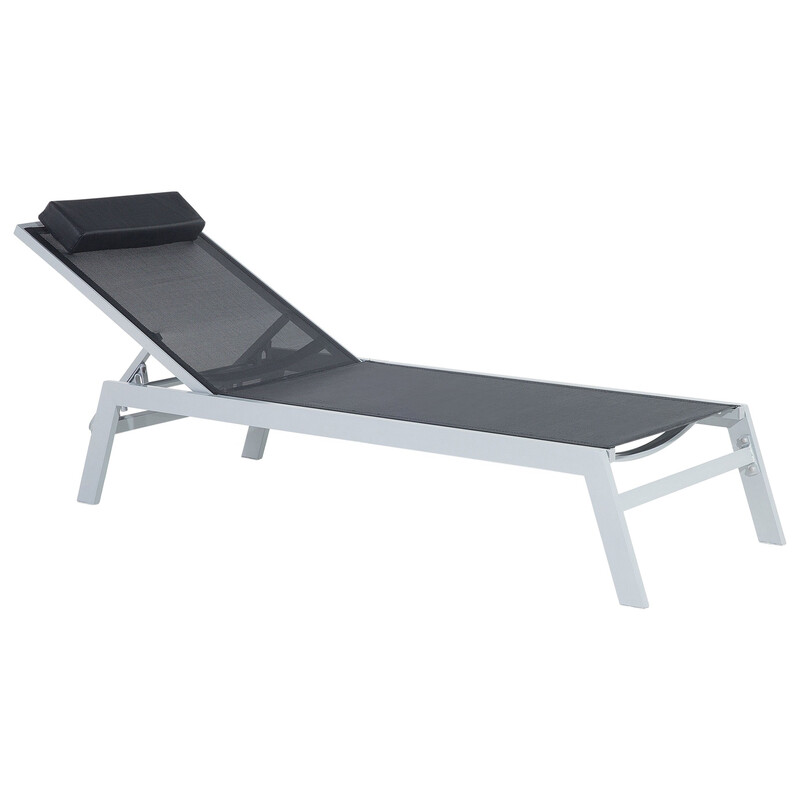 Beliani CATANIA II Aluminium-Liegesessel schwarz