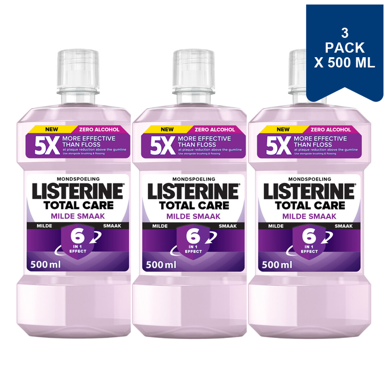 Listerine Mondwater - Extra Mild 500 ml (3-Pack)