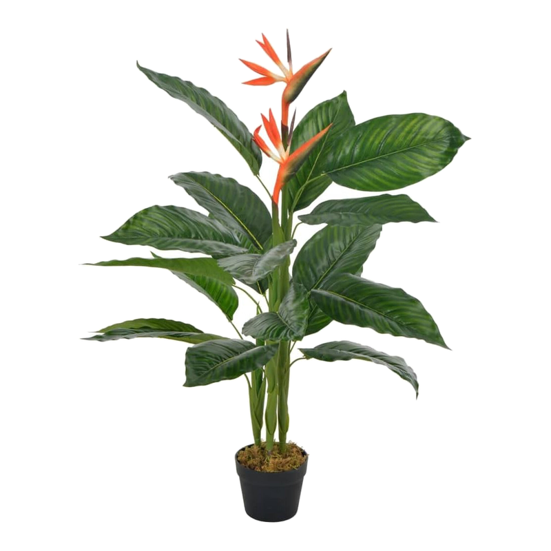 vidaXL Kunstmatige Strelitzia Plant met Pot - 100 cm, Rood