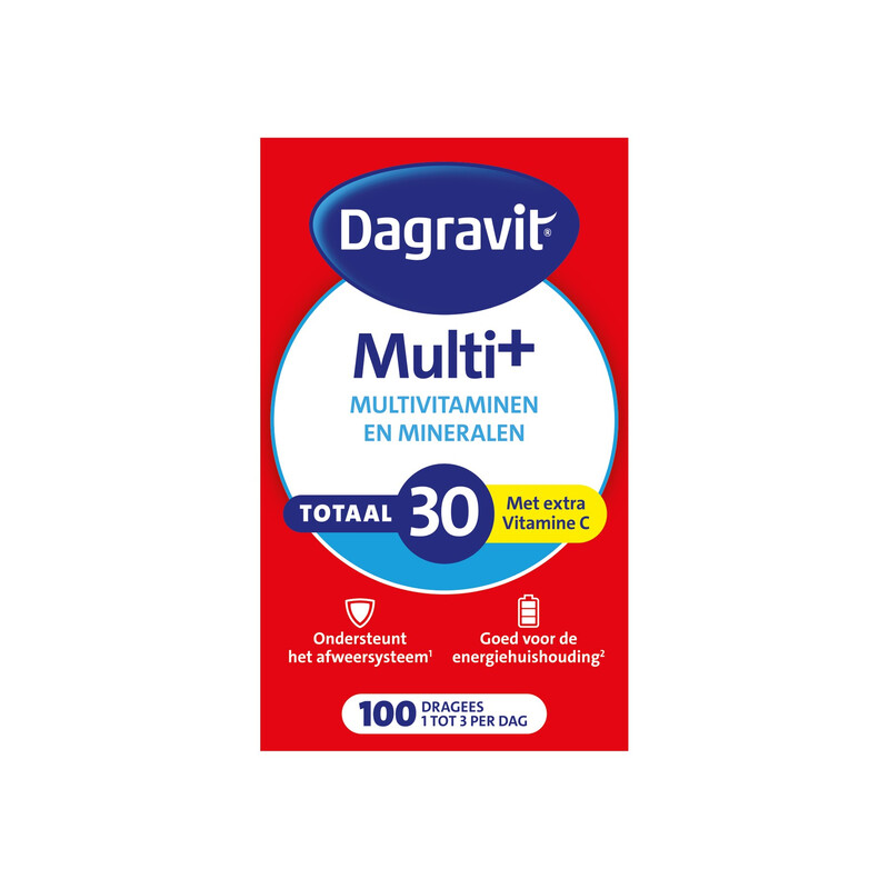 Dagravit Multi+ Multi Vitaminen en Mineralen Total 30, 100 Tabletten