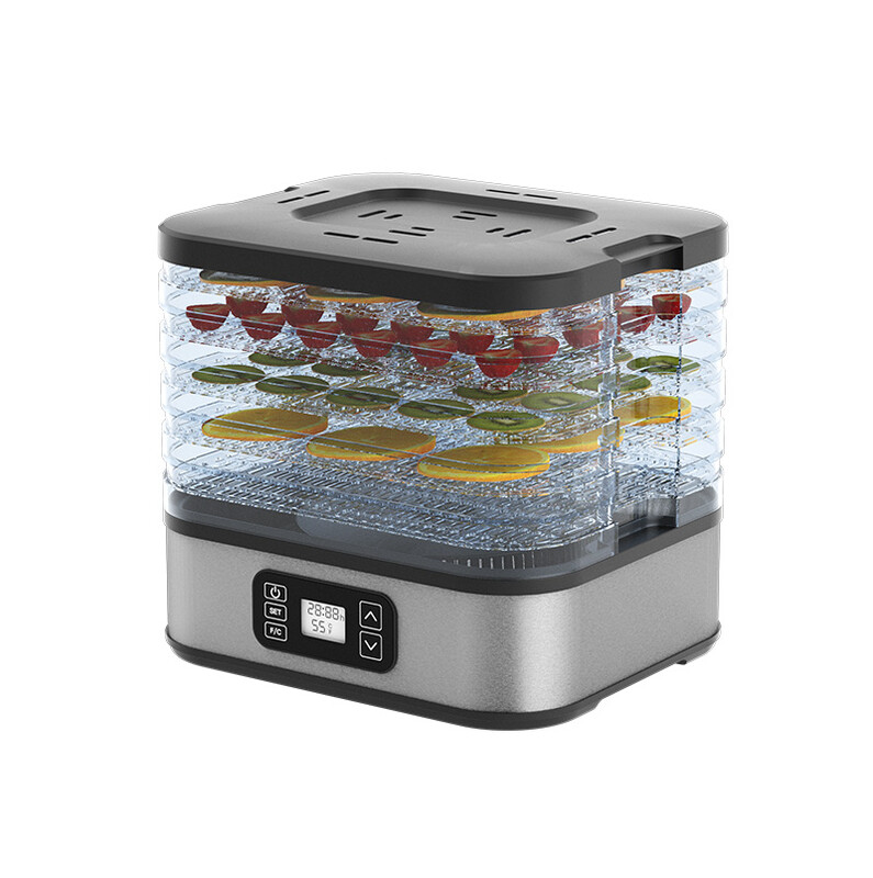 WOOX Voedseldroger met 5 laden, met timer en temperatuurregeling, nauwkeurige temperatuurbeheersing – Elektrische voedselconserveringsmachine voor fruit, groenten, vlees en huisdiervoeding.