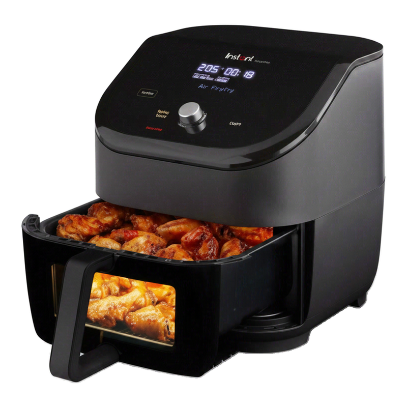 Instant Air Fryer 5,7 Liter, 6-in-1 Heißluftfritteuse mit ClearCook-Fenster, EvenCrisp-Technologie, 1700 W, Digitaler Touch-Bedienfeld