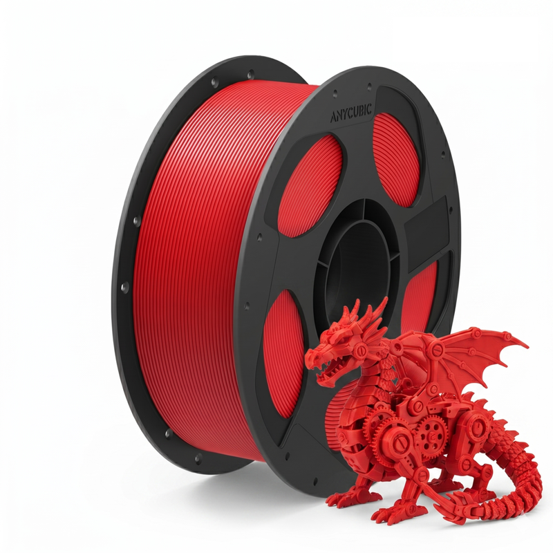 JOYBUY x ANYCUBIC PLA Basic printfilament, 1 kg spoel, 1,75 mm diameter, ±0,02 mm tolerantie - Rood