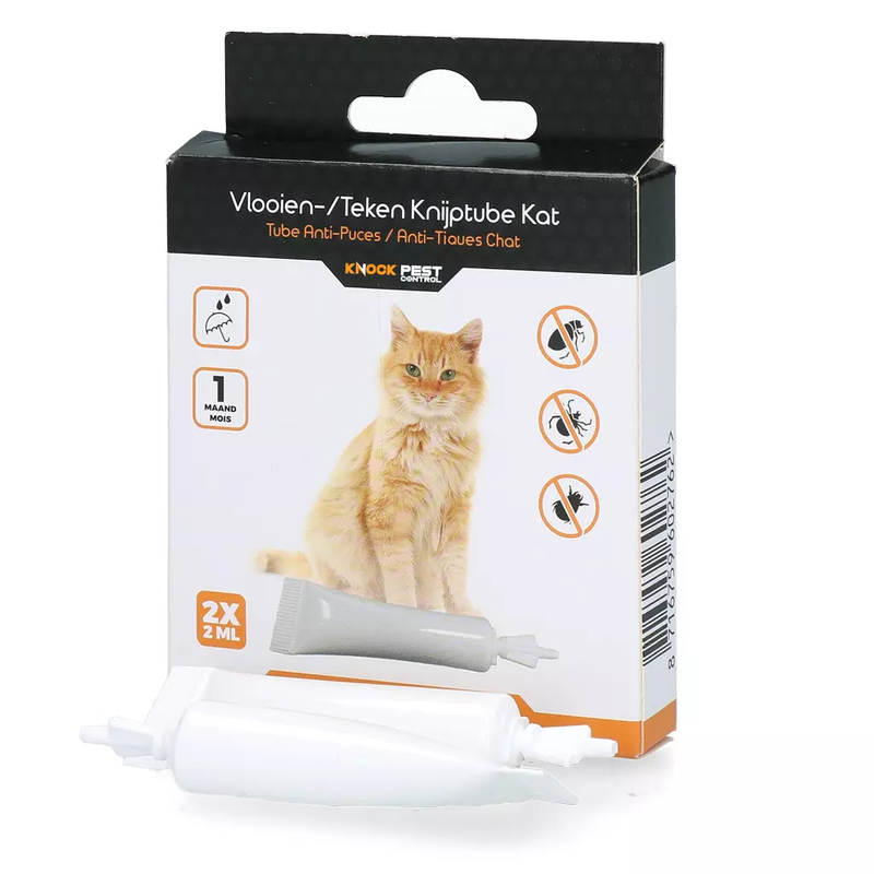 Knock Pest Gouttes anti-puces et anti-tiques pour chat 2x2 ml