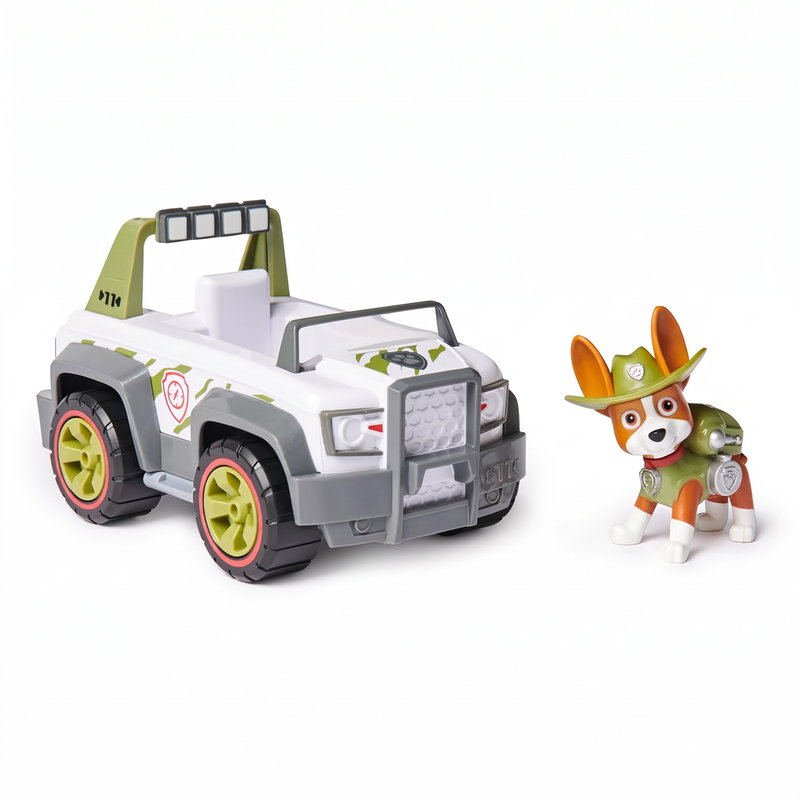 Paw Patrol Tracker Jungle Cruiser voertuig - groen, grijs, wit