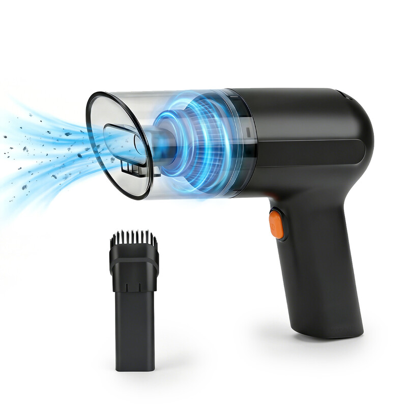 ATSHARK H2216-1 Mini Auto-Staubsauger, 3000Pa Starke Saugkraft, Kabellos Tragbarer Handstaubsauger, 1800mAh USB-Aufladung, Schwarz