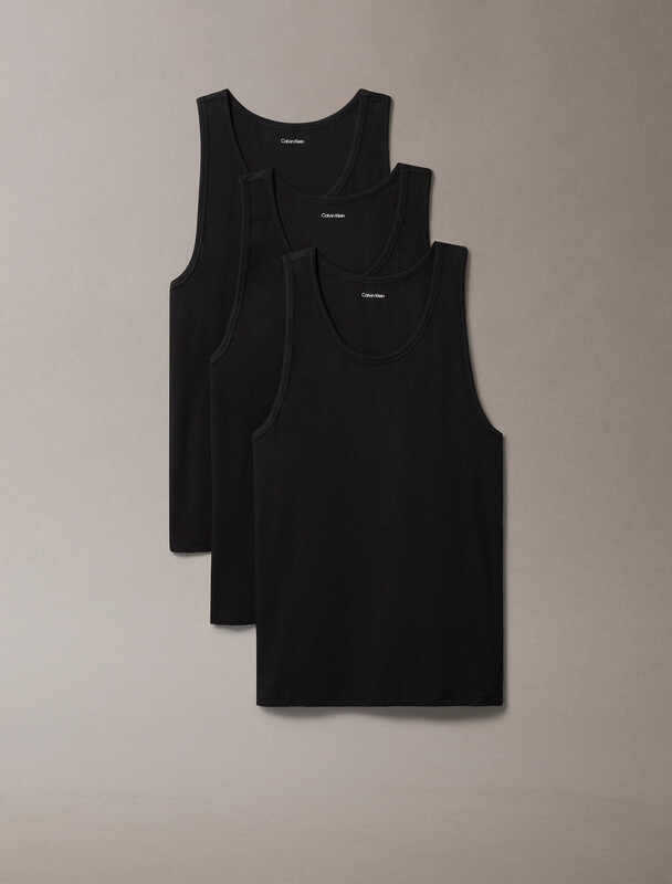 Calvin Klein Tank 3-pack UB1 zwart 4XL