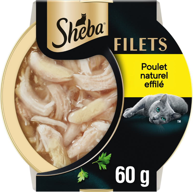 Pâtée Pour Chat Adulte Filets Poulet Sheba La Barquette De 60g
