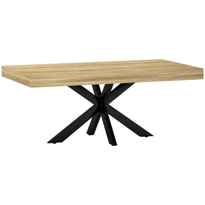Coffee Table Contemporary Rectangle Oak Effect/Black