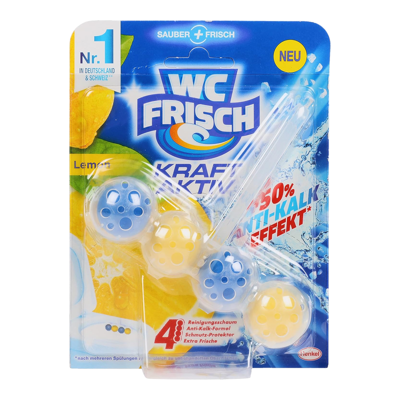 WC-Frisch Zitronenfrisch WC-Reiniger mit Duftausströmung, intensiver Duft, 1 Stück