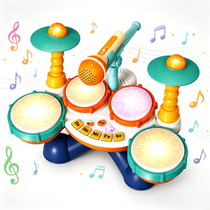 Kindertoy Piano 1-3-5 Jaar - Muzikaal Toetsenbord met Zachte Licht, Volumeregeling & Geluidsmodi - Vroege Educatieve Sensorische Instrument - Verjaardags- & Kerstcadeau voor Peuters