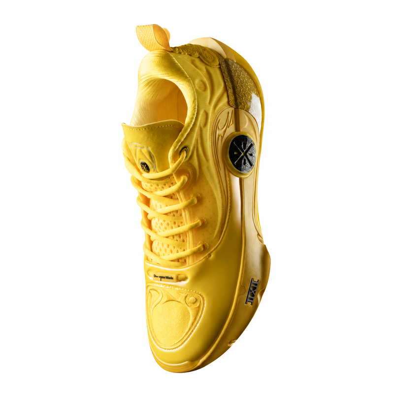 EU42.5 Li-Ning Men's WAY OF WADE 12 Professional Basketball Shoes SUPER BOOM LiNing CARBON-FIBER PLATE Competition Sneakers ABAV085 Men's Basketball Professional Game Shoes Indoor and Outdoor - Bright Yellow