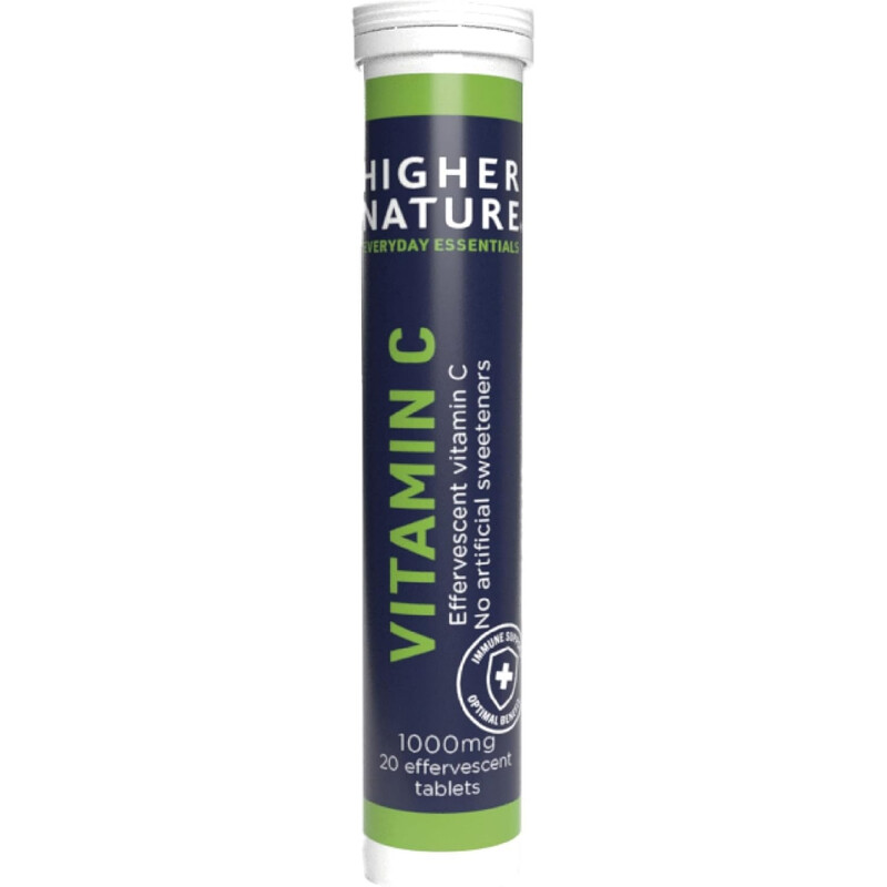 Higher Nature Vitamin C Effervescent 1000Mg Immune Support Tablets - 20 Tablets