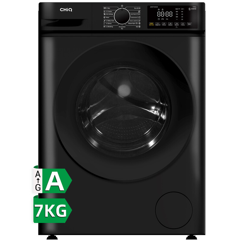 JKW75883B 7kg 1200 Spin Freestanding Washing Machine - Black - A Rated