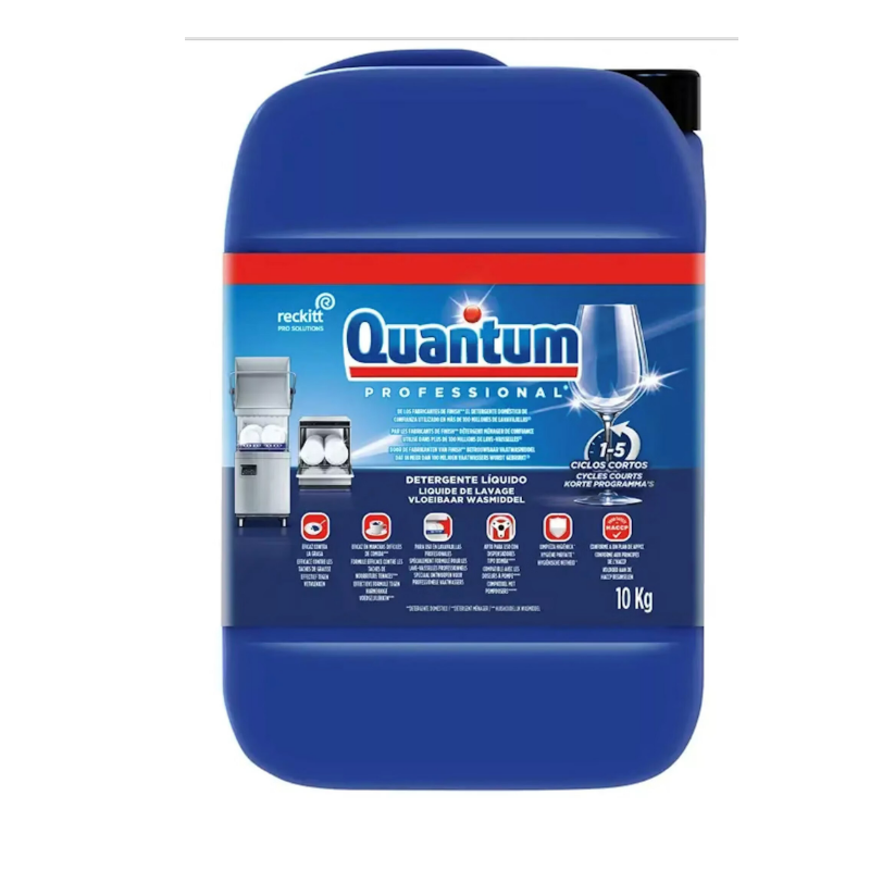 QUANTUM Détergent liquide lave vaisselle professionnel pour cycles courts 10 kg