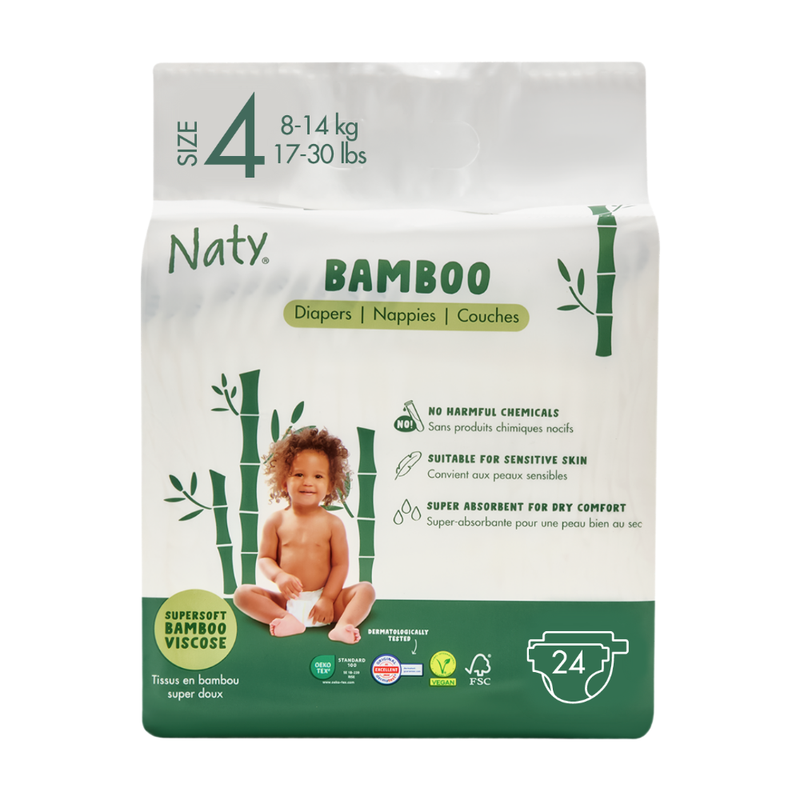 Bamboo Nappies Size 4 24 Pack