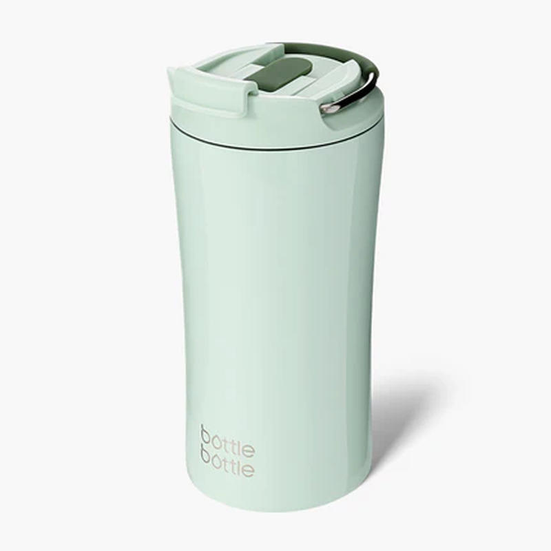 Bottle Bottle Iced Coffee Becher mit Doppeldeckel, doppelwandig, 12 oz, Edelstahl, grün, Neujahr-Angebot, Top-Geschenkideen