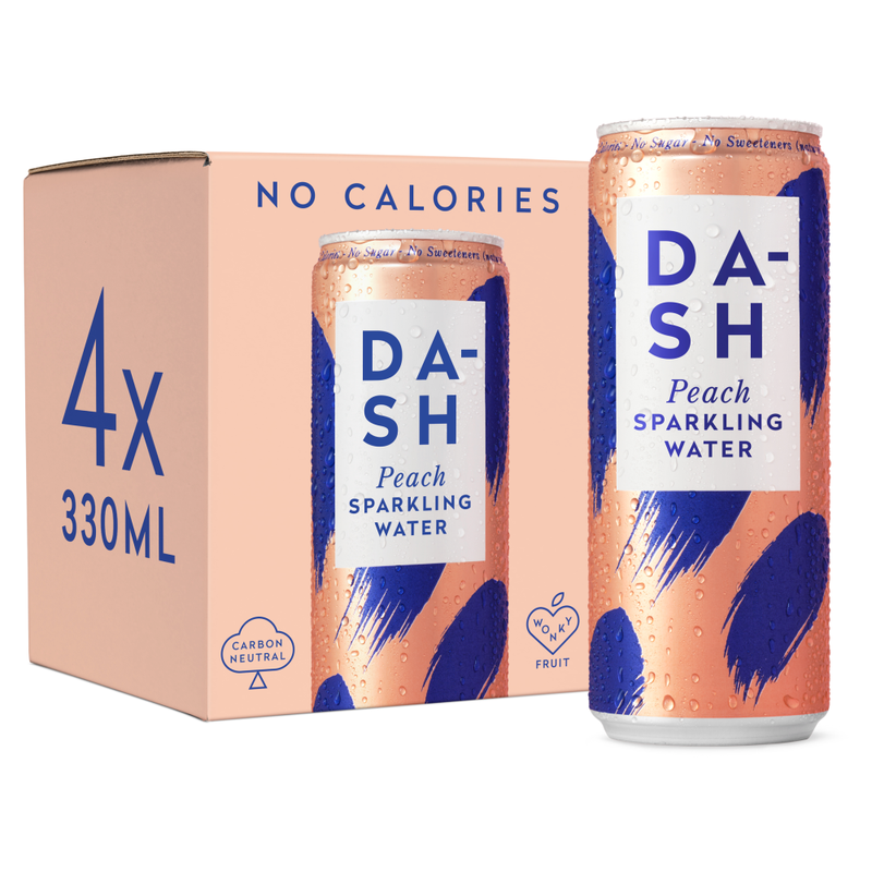 Water - Sparkling Water Infused With Wonky Peaches Multipack - 4 X 330ml