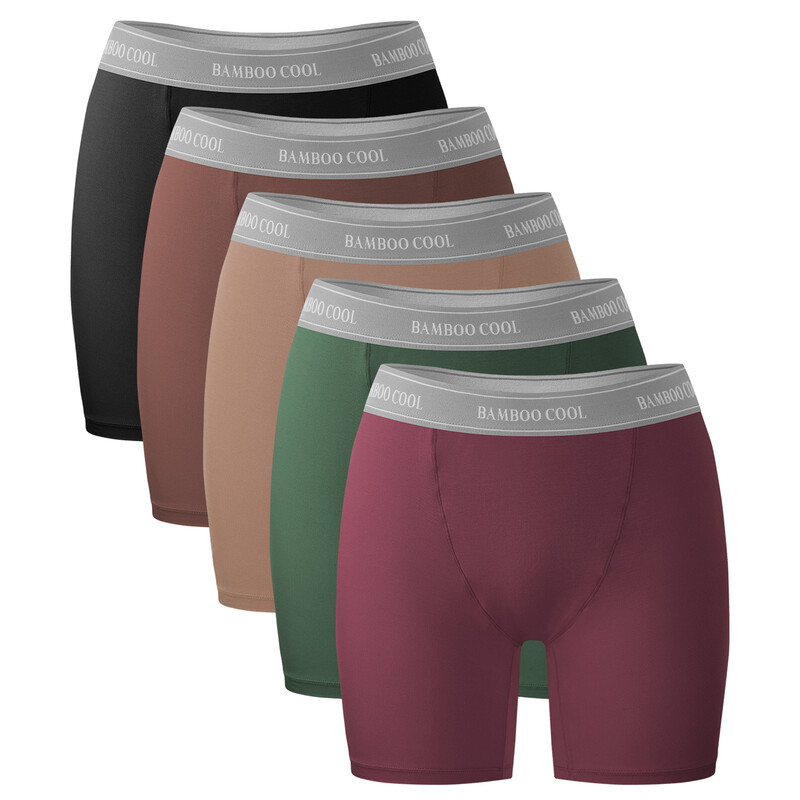 Long Shorts for Women Bamboo Underwear Womens' Stretch Boxer Briefs Boy Shorts Knicke