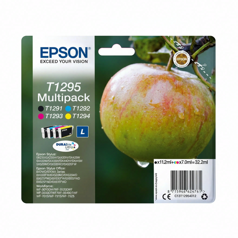 Epson appel multipack 4-kleuren T1295 DURABrite Ultra inkt