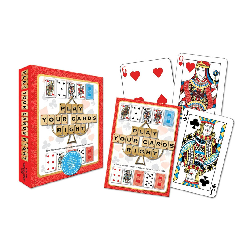 Play Your Cards Right Game Set - Exciting Family Board Game for Fun Game Nights & Strategic Card Playing Entertainment