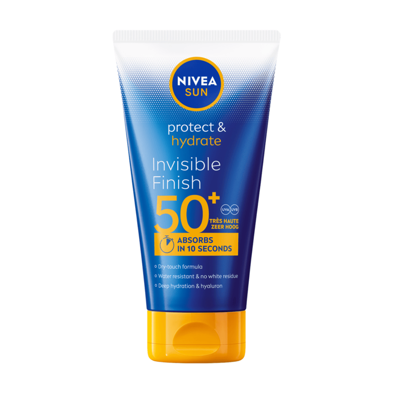 NIVEA SUN Protect & Hydrate Invisible Finish Zonnebrand - SPF50+ - Zonnebrandcreme - Crème Trekt Snel in - 150 ml