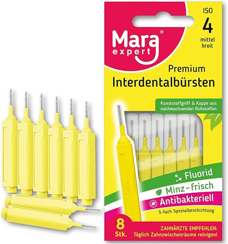 Mara Expert ISO 4 Premium Interdentalbürsten 8 Stk. gelb
