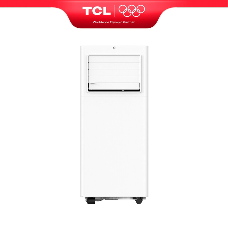 【Vente estivale】 Climatiseur mobile TCL 9000 BTU, Mode 3 en 1 refroidissement / ventilateur / déshumidificateur, Refroidissement uniquement, Télécommande, Kit pour fenêtre coulissante inclus, Classe énergétique A.