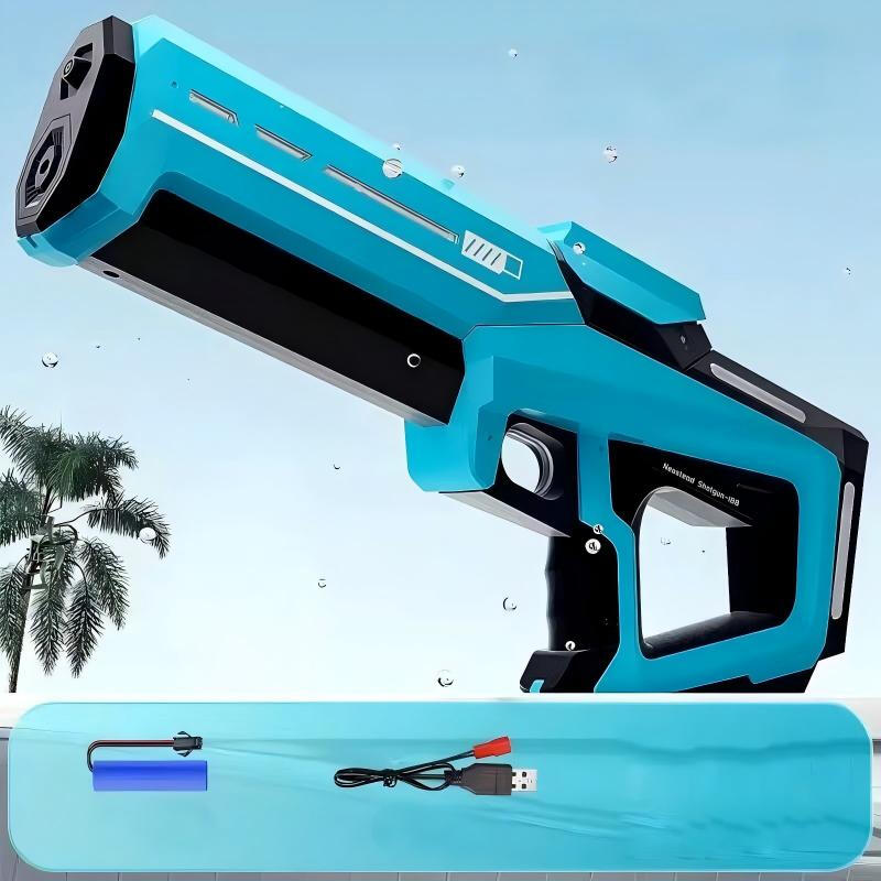Elektrische Wasserblaster mit Schnellfeuerfunktion, Leuchtversion, Blau