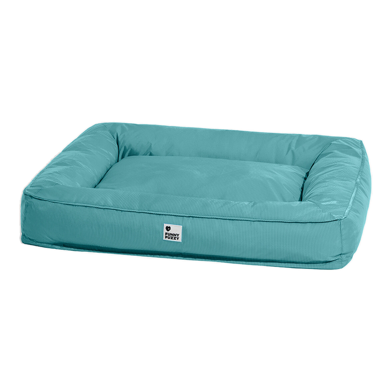 FUNNYFUZZY waterbestendig hondenbed met omsluitende rand, maat XL, donkergroen, voor grote honden