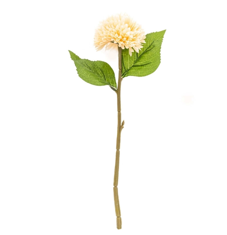 Candlelight Peach Artificial Chrysanthemum Flower Stem 42Cm
