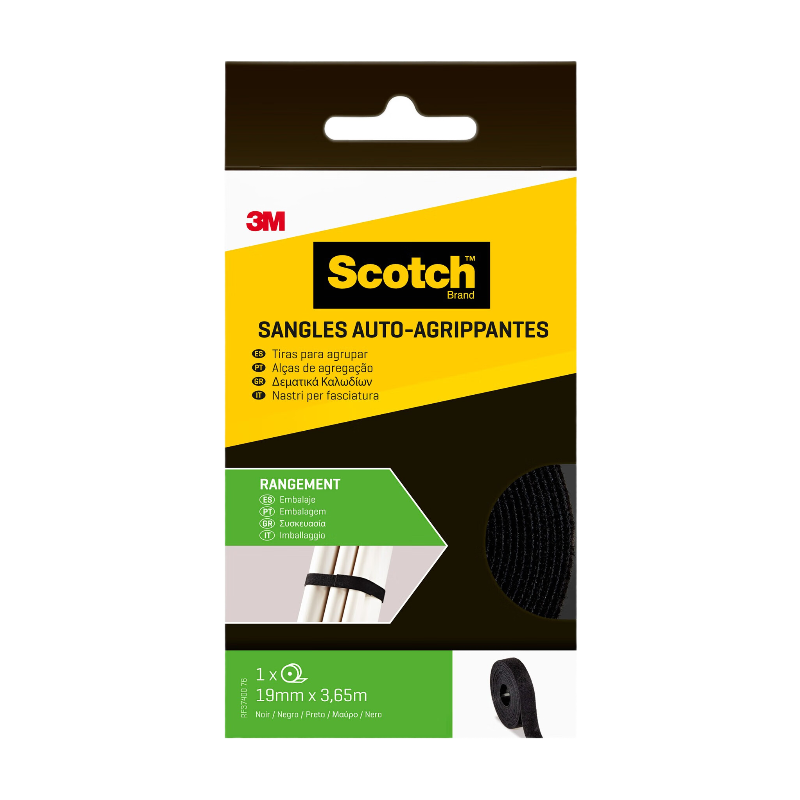 Sangle auto agrippante SCOTCH .365 x .19 mm Pratique Repositionnable