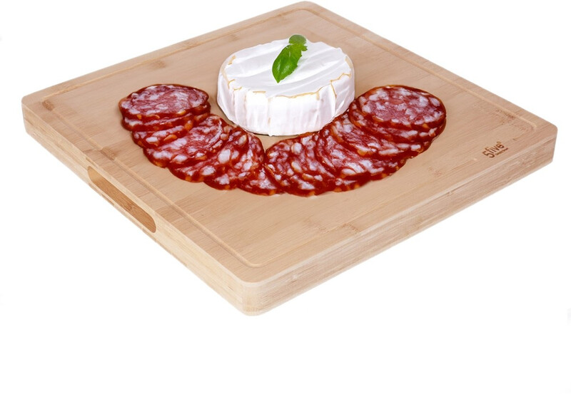 Quadratisches Bambus-Schneidebrett 37 x 37 cm