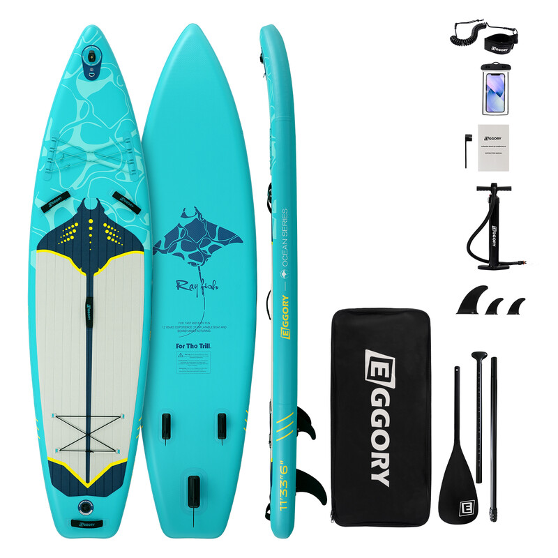 Inflatable Stand Up Paddle Board Ray Green 3350*840*150mm 1pc