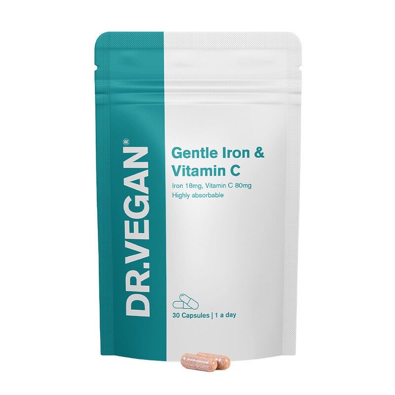 Dr.vegan Gentle Iron & Vitamin C Immune Support Capsules - 30 Capsules