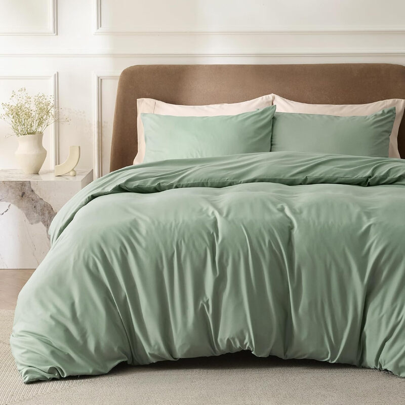 Duvet Cover Set-Solid-UK Iceberg Green135x200cm*1pcs+50x75cm*1pcs100%Polyester