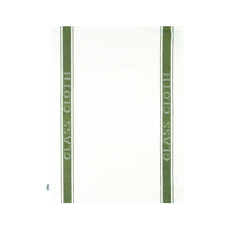 Glass Cloth Love Colour Cotton/Linen Olive Green 50x70cm