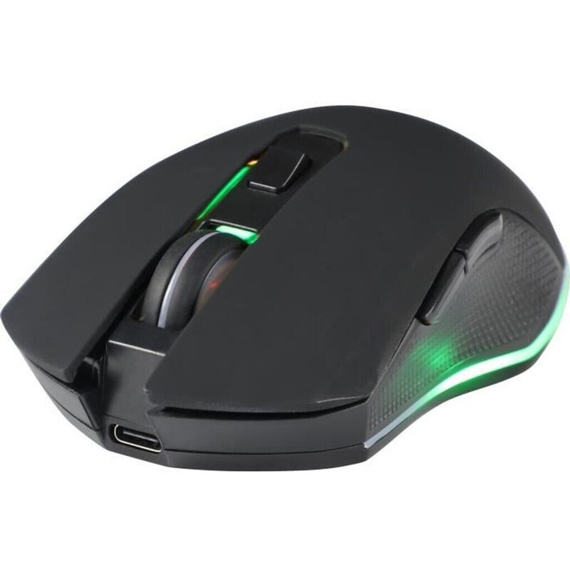 The G-LAB KULT-HELIUM-WL Gaming-Maus - Kabellos 2,4 GHz - 7 Farben - 6400 DPI - Schwarz