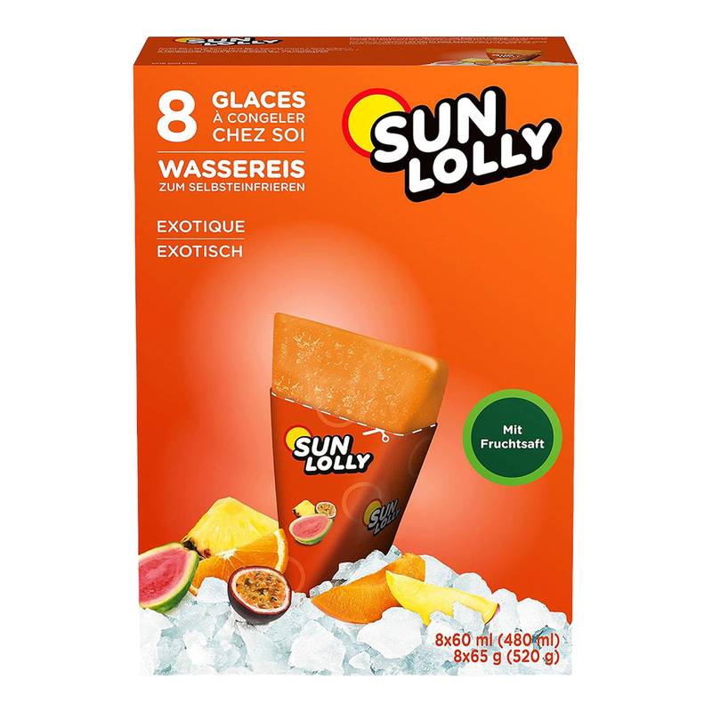 Sun Lolly Ijslolly's Tropisch Fruit 8 x 60 ml
