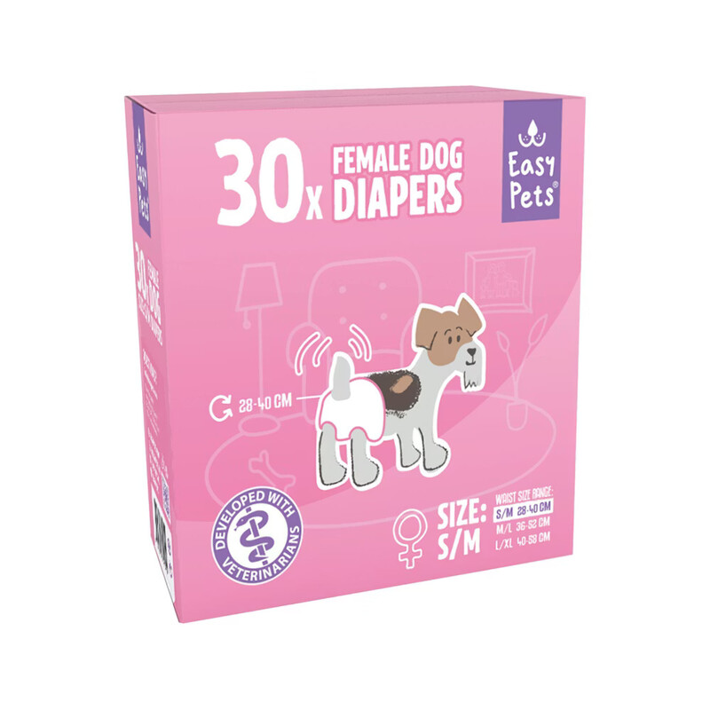 EasyPets Hundewindeln für Hündinnen S/M 30 Stück