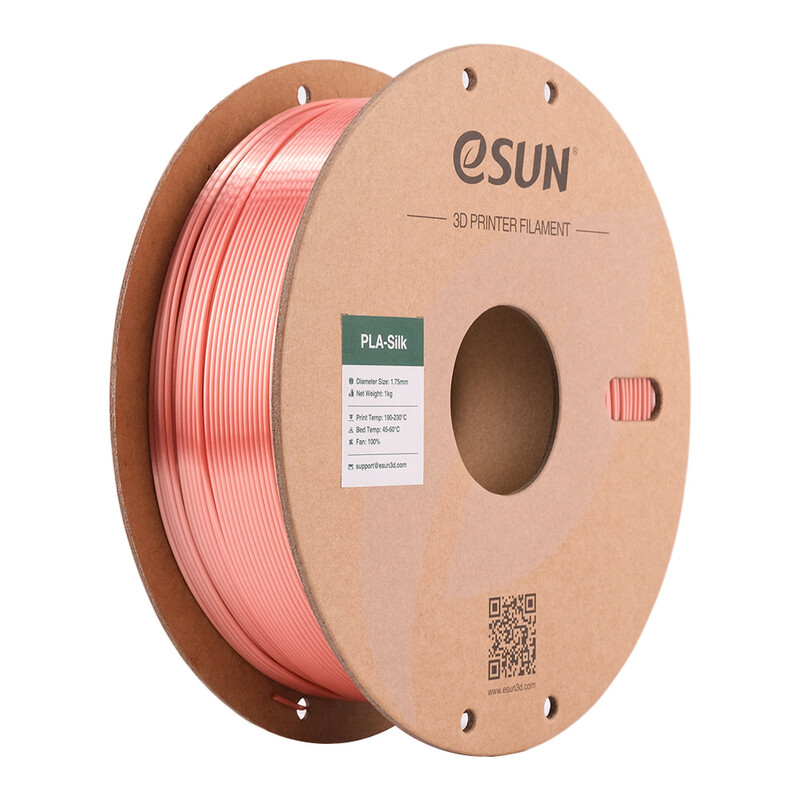 eSUN PLA-Silk Roségoud Filament 1,75 mm, Zijdezachte Textuur Soepel Printen 3D Filamenten Voor De Meeste 3D Printers DIY Kunstwerk 1 kg (2,2 lbs) Spoel