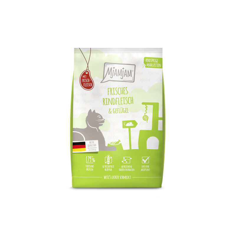 MjAMjAM - Knusprige Mahlzeiten - Frisches Rindfleisch & Geflügel 1.5 kg