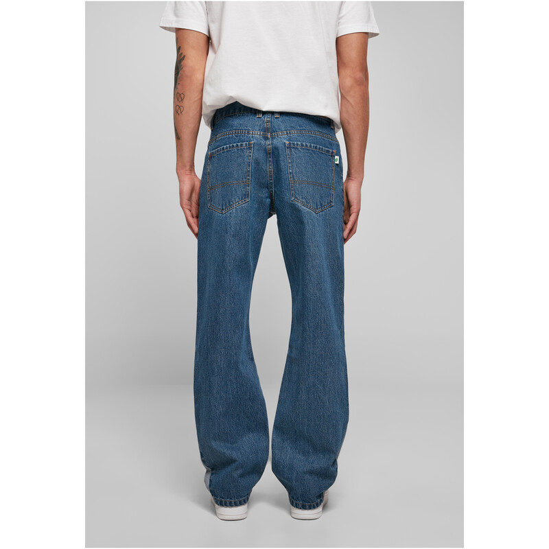 Urban Classics Triangle Denim aus Bio-Jersey, Mittel-Indigo, gewaschen, Größe 32