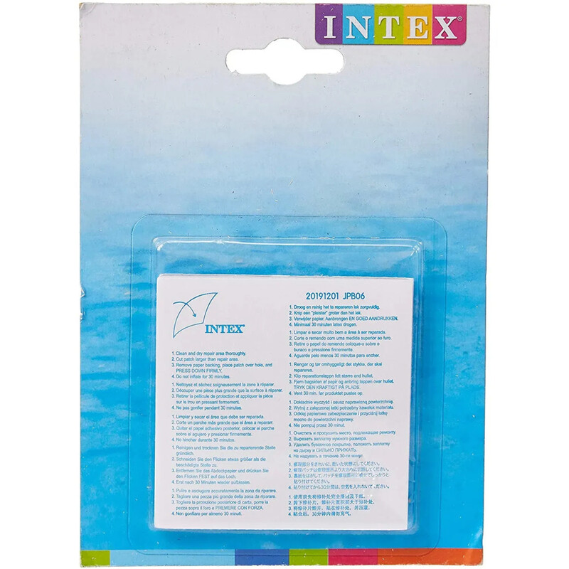 INTEX Reparaturpflaster – 7x7 cm, Transparent, 6er-Pack